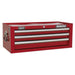 Sealey Mid-Box 3 Drawer with Ball-Bearing Slides Red AP33339 Sealey - Dynamic Drive
