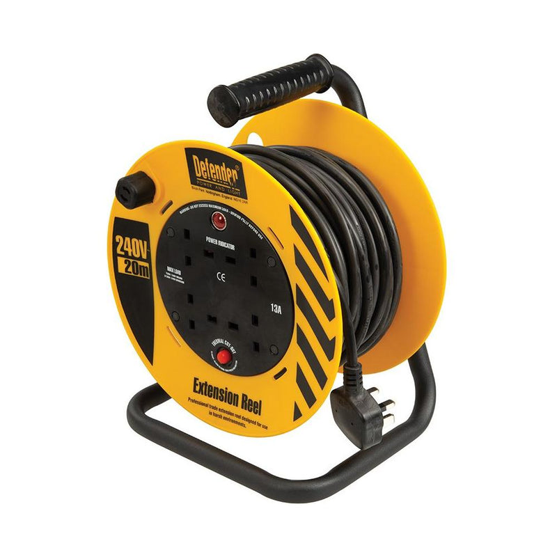 Defender Light Cable Reel 20m 230V 13A Defender - Dynamic Drive