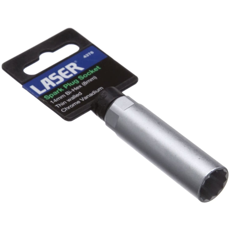 Laser Spark Plug Socket 3/8"D 14mm 4376 Laser - Dynamic Drive