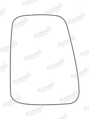 Summit Stick-On Commercial Mirror Glass fits Renault Extra 92 to 00 LHS Summit - Dynamic Drive