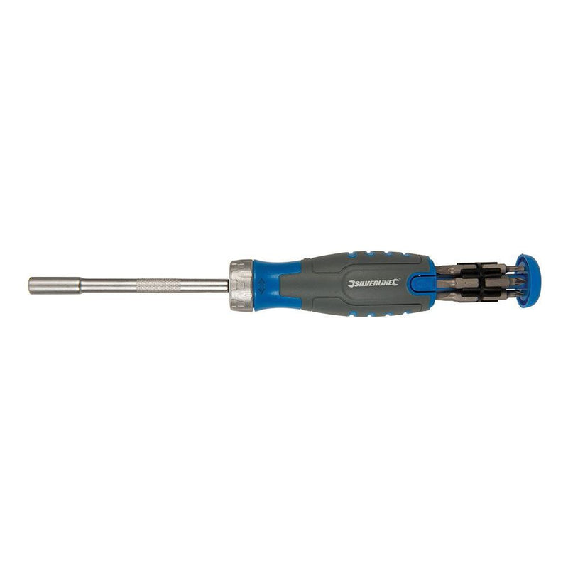 Silverline 12-in-1 Multi-Bit Ratchet Screwdriver 12-in-1 Silverline - Dynamic Drive