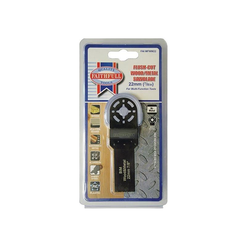 Faithfull Multi-Functional Tool Flush Cut Wood/Bi-Metal Blade 22mm Faithfull - Dynamic Drive