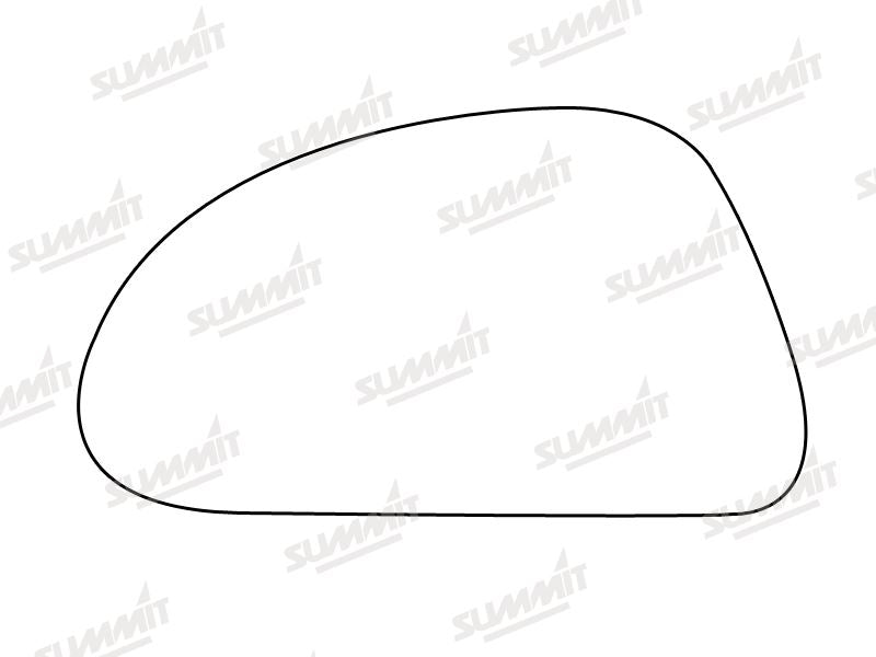 Summit Stick-On Standard Mirror Glass fits Suzuki Alto 81 on LHS Summit - Dynamic Drive
