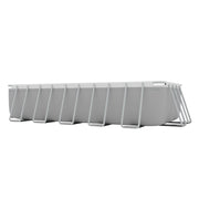 Dellonda Steel Frame Rectangular Swimming Pool - Step Ladder & Filter Pump 21ft Dellonda - Dynamic Drive