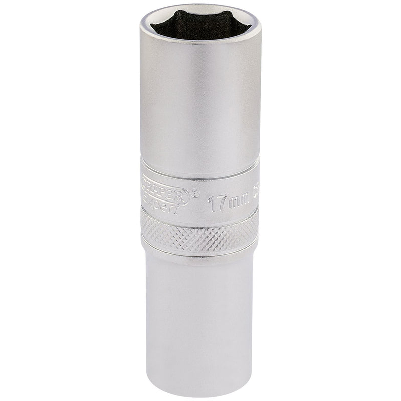 Draper 6 Point Metric Deep Socket, 1/2" Sq. Dr., 17mm 16649 Draper - Dynamic Drive