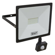 Sealey Extra Slim Floodlight with PIR Sensor 50W SMD LED Sealey  - Dynamic Drive