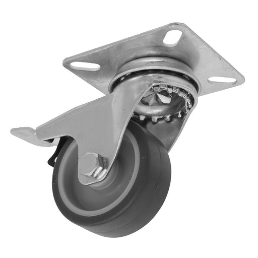 Sealey Medium-Duty Thermoplastic Swivel Castor Wheel with Total Lock50mm Trade Sealey - Dynamic Drive