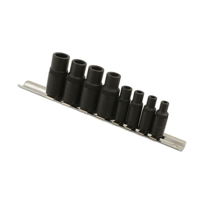Laser Tap Socket Set 3/8"D, 1/4"D 8pc 6058 Laser - Dynamic Drive