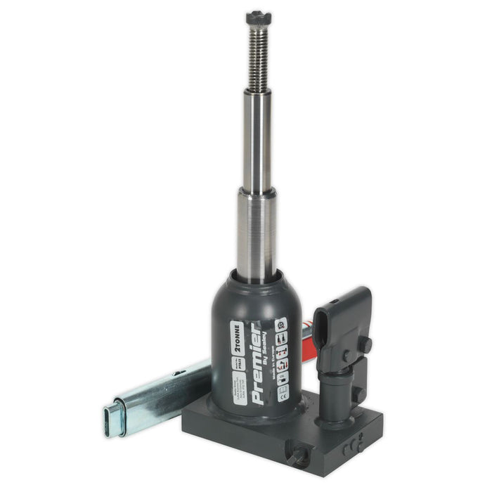 Sealey Premier Telescopic Bottle Jack Lift 2 Ton Tonne 360mm Max 145mm Min Lift Sealey  - Dynamic Drive