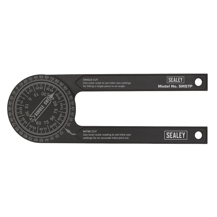 Sealey Mitre Saw Protractor Aluminium SMS7P Sealey - Dynamic Drive