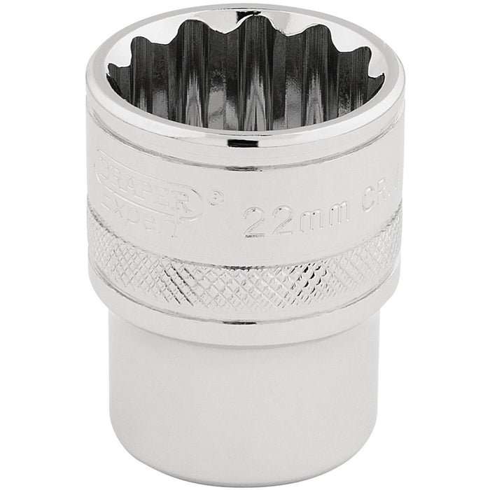 Draper HI-TORQ 12 Point Socket, 1/2" Sq. Dr., 22mm 33368 Draper - Dynamic Drive