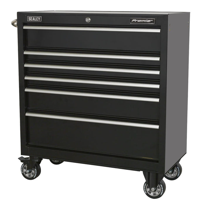 Sealey Rollcab 6 Drawer 930mm Heavy-Duty Black PTB93006 Sealey - Dynamic Drive