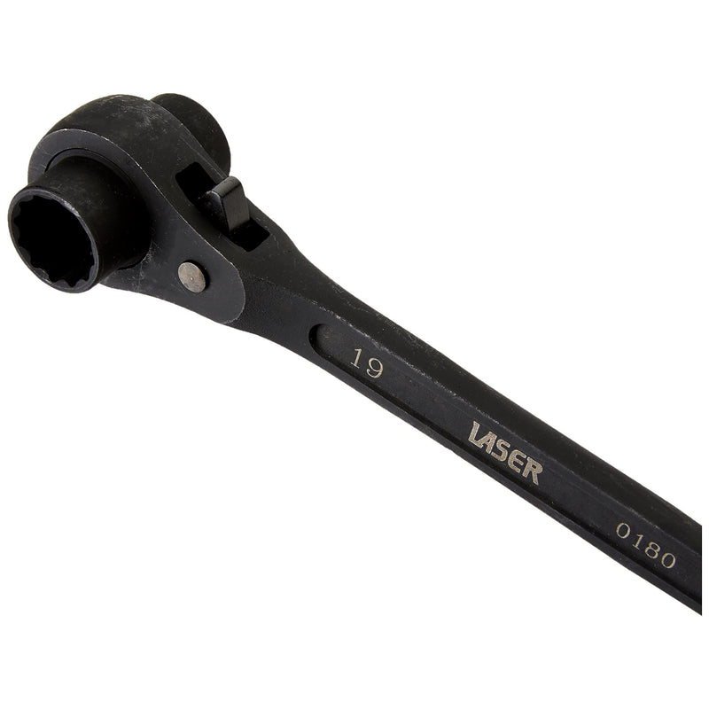 Laser Ratchet Podger Spanner 17mm x 19mm 0180 Laser - Dynamic Drive