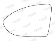 Summit Heated Base Plate With Standard Mirror Glass fits VW Golf Mk 7 12 on LHS Summit - Dynamic Drive