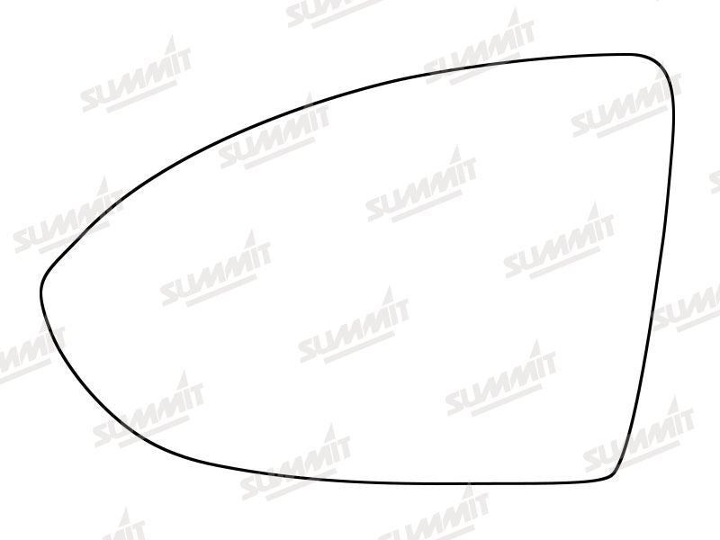 Summit Heated Base Plate With Standard Mirror Glass fits VW Golf Mk 7 12 on LHS Summit - Dynamic Drive