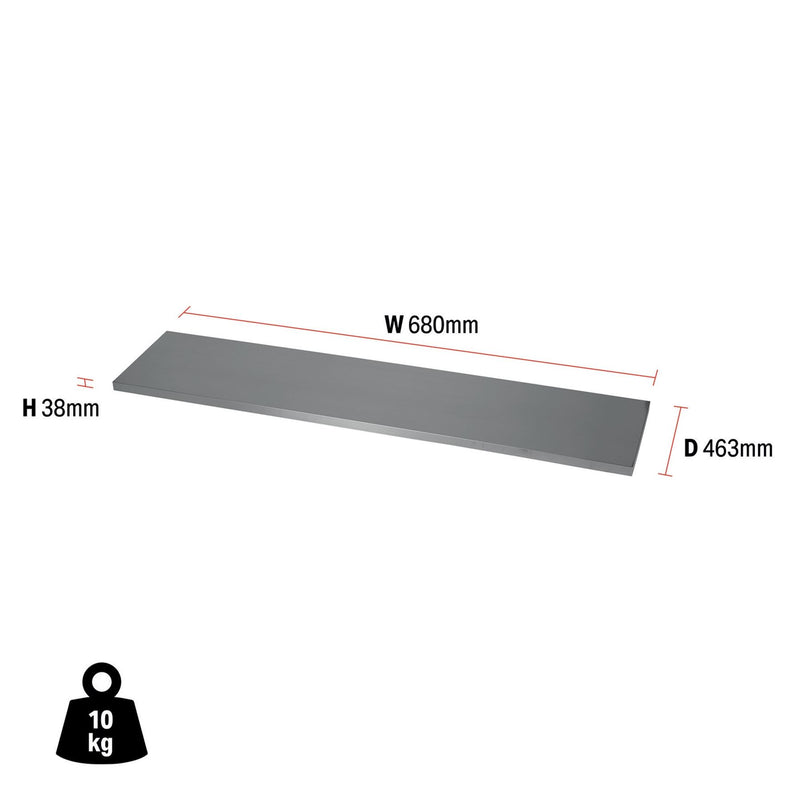 Draper BUNKER Modular Stainless Steel Worktop, 680mm 33171 Draper - Dynamic Drive