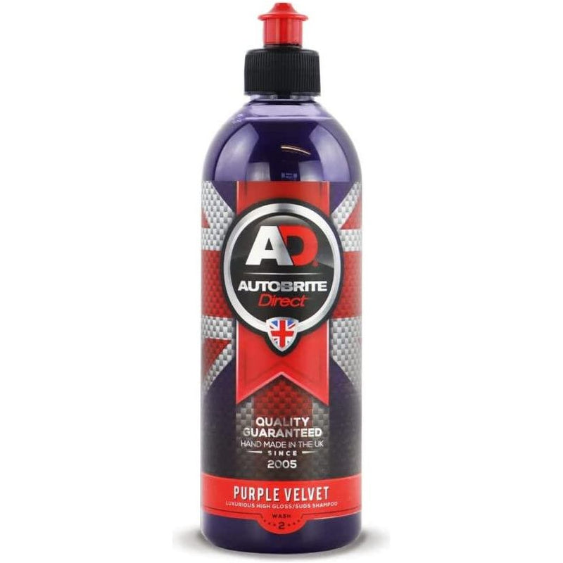 2x AUTOBRITE DIRECT Purple Velvet  Luxurious High Gloss Suds Shampoo 500ml Autobrite Direct  - Dynamic Drive