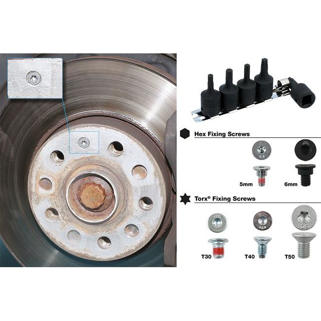 Laser Brake Fixing Impact Bit Set 3/8"D 8286 Laser - Dynamic Drive