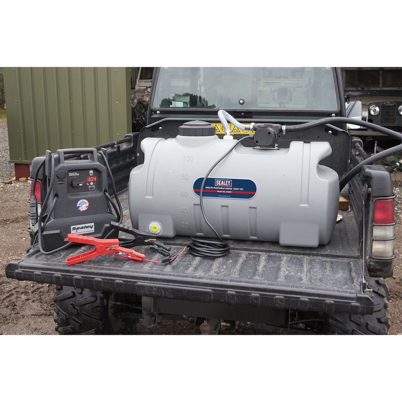 Sealey Portable Diesel Tank 100L 12V D100T Sealey - Dynamic Drive