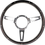 Classic 14" Traditional Classic Riveted Dark Woodrim Semi Dished Steering Wheel Mountney Classic  - Dynamic Drive