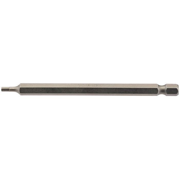 Draper Hexagonal Insert Bit, 2.5mm, 1/4" Hex, 100mm Long (Pack of 1) 64371 Draper - Dynamic Drive