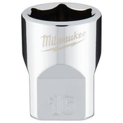 Milwaukee 3/8 Drive Socket Metric Standard 16mm 4932478346 Milwaukee - Dynamic Drive