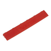 Sealey Polypropylene Floor Tile Edge 400 x 60mm Red Female Pack of 6 FT3ERF Sealey - Dynamic Drive