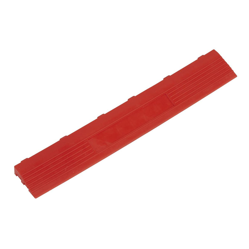 Sealey Polypropylene Floor Tile Edge 400 x 60mm Red Female Pack of 6 FT3ERF Sealey - Dynamic Drive