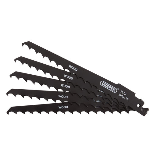 Draper Reciprocating Saw Blades for Wood and Plastic Cutting, 150mm, 3tpi (Pack Draper - Dynamic Drive