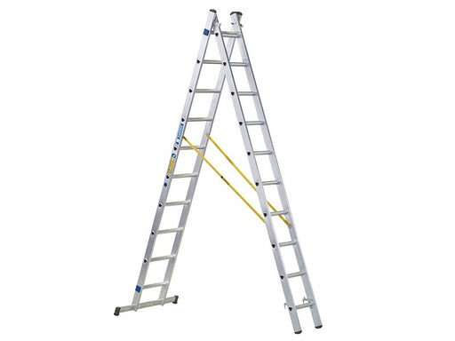 Zarges D-Rung Combination Ladder 2-Part 2 x 10 Rungs Zarges - Dynamic Drive