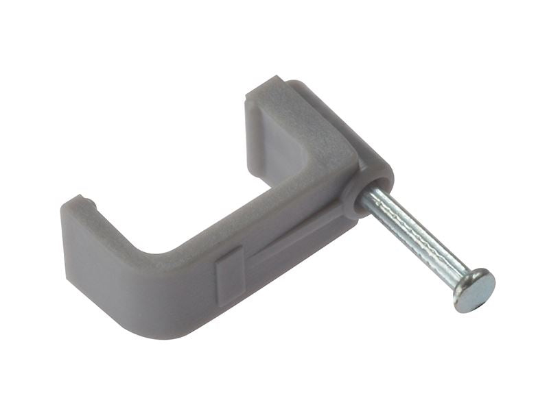 Forgefix Cable Clip Flat Grey 6.00mm Box 100 ForgeFix - Dynamic Drive