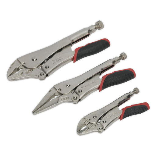 Sealey Locking Pliers Set 3pc Quick Release AK6863 Sealey  - Dynamic Drive