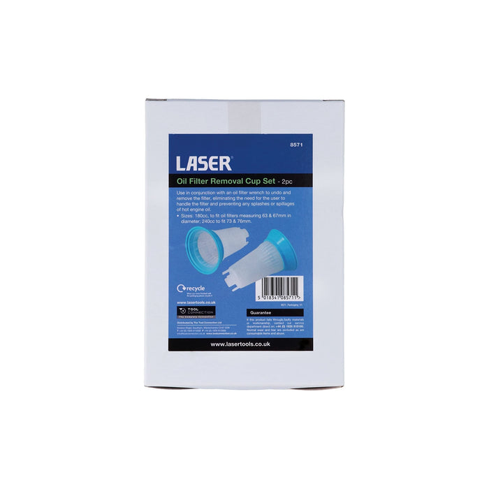 Laser Oil Filter Removal Cup Set 2pc 8571 Laser - Dynamic Drive