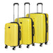 Dellonda 3-Piece Lightweight ABS Luggage Set with TSA Lock - Yellow Dellonda  - Dynamic Drive