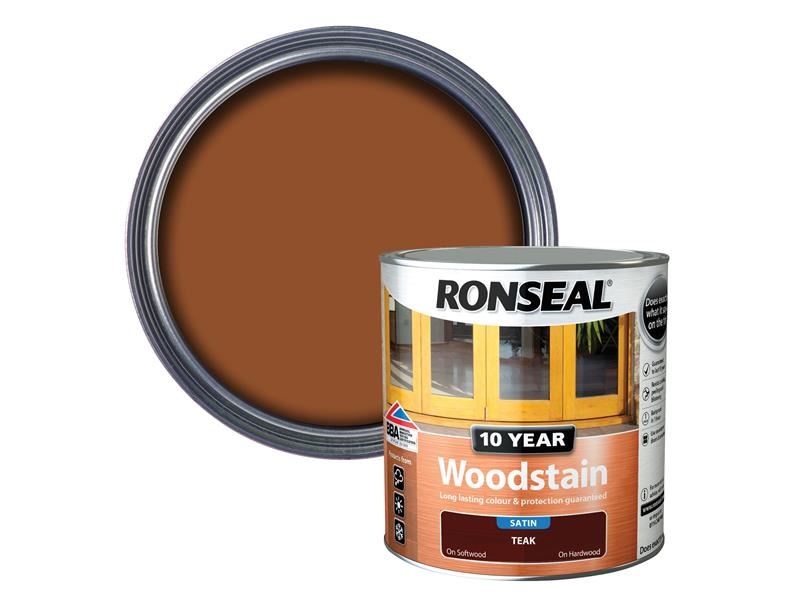 Ronseal 10 Year Woodstain Teak 2.5 litre Ronseal - Dynamic Drive