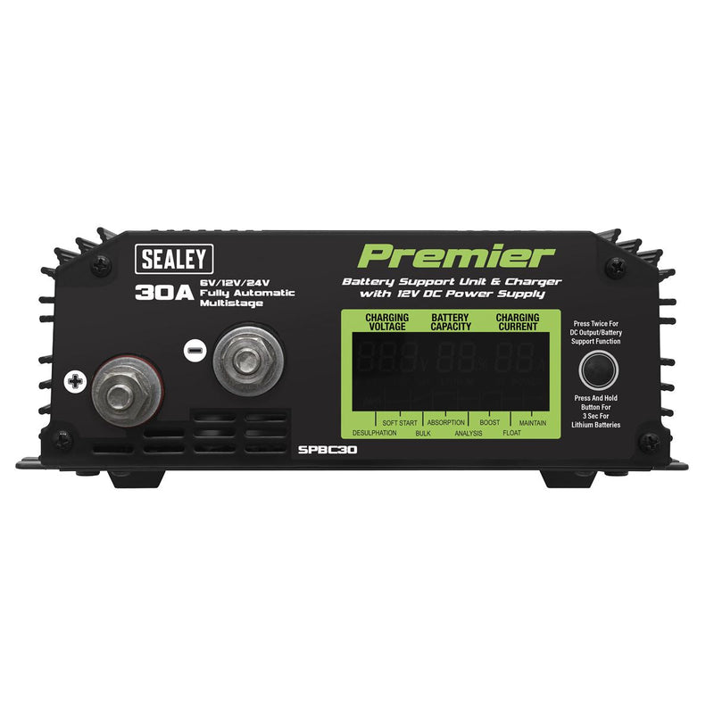 Sealey Battery Support Unit Charger & Maintainer 30A SPBC30 Sealey - Dynamic Drive