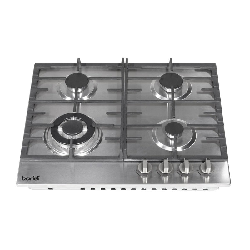 Baridi Gas Hob with 4 Cooking Zones 60cm - Stainless Steel DH225 Baridi - Dynamic Drive