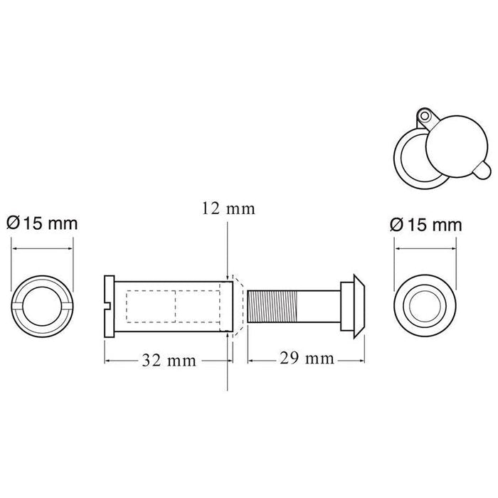 Yale Locks P9401B Door Viewer Brass Finish Yale Locks - Dynamic Drive