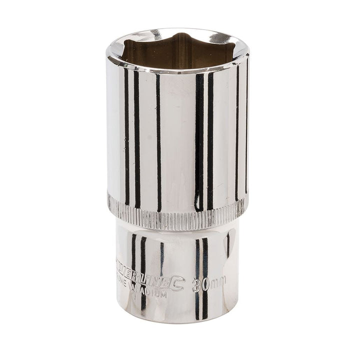 Silverline Deep Socket 1/2" Drive 6pt Metric 30mm Silverline - Dynamic Drive