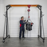 Sealey Portable Adjustable Gantry Crane with Geared Trolley Combo 1 Tonne Sealey - Dynamic Drive