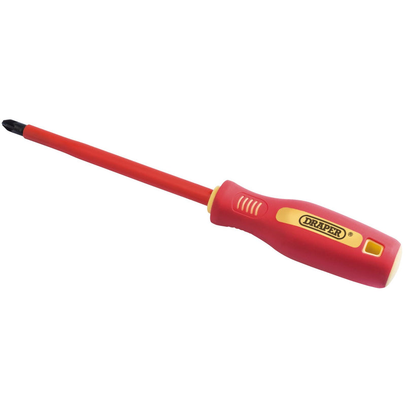 Draper Fully Insulated Soft Grip PZ TYPE Screwdriver, No.3 x 250mm (sold loose) Draper - Dynamic Drive