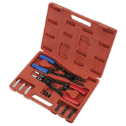 Sealey Circlip Pliers Set Internal/External 265mm Heavy-Duty AK8500 Sealey - Dynamic Drive
