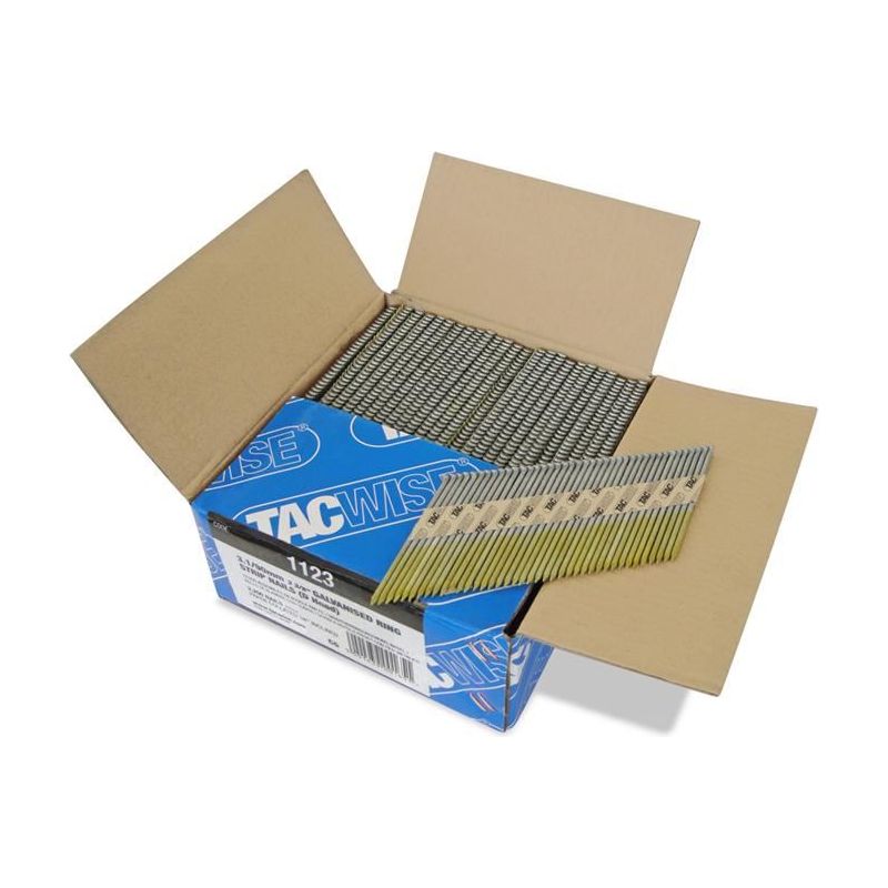 Tacwise 34° Extra Galvanised Framing Ring Shank Nails Type 3.1/90mm (2200) Tacwise - Dynamic Drive