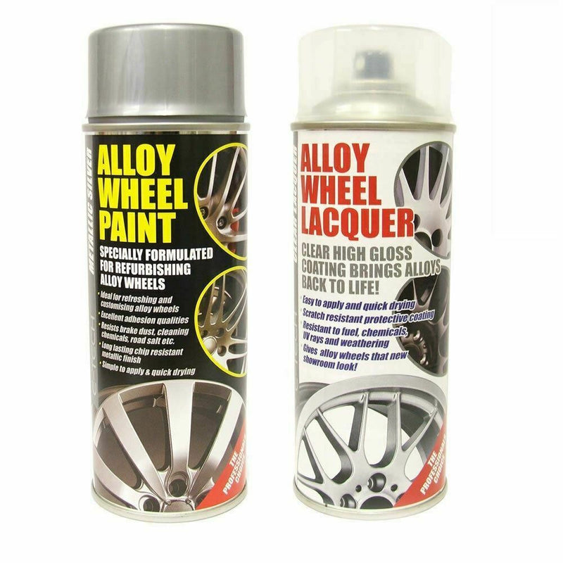 E-Tech Professional Alloy Wheel Silver Paint + Lacquer 400ml Aerosol Cans E-Tech - Dynamic Drive