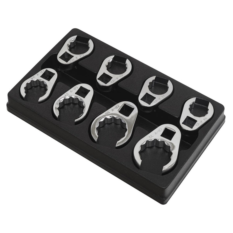 Sealey Crow's Foot Spanner Set 8pc 1/2"Sq Drive Metric AK5981 Sealey - Dynamic Drive