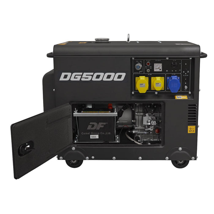 Sealey 5000W Generator 4-Stroke Engine 110/230V DG5000 Sealey - Dynamic Drive
