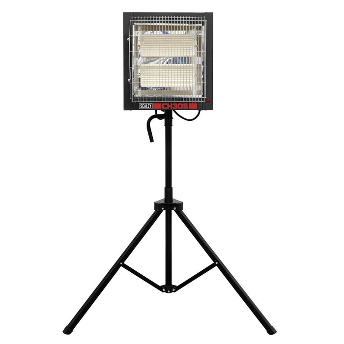 Sealey Ceramic Heater with Telescopic Tripod Stand 1.4/2.8kW 230V Sealey  - Dynamic Drive