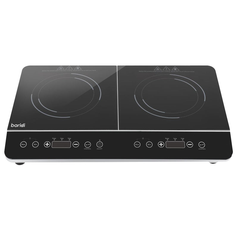 Baridi Portable Induction Hob with 2 Cooking Zones 60 x 36 x 6.5cm - Black Baridi - Dynamic Drive
