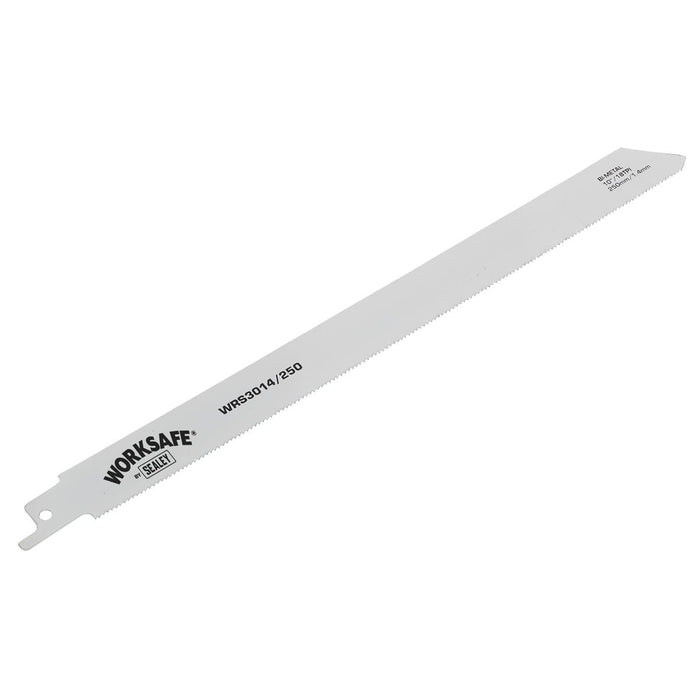 Sealey Reciprocating Saw Blade Metal 250mm 18tpi Pack of 5 WRS3014/250 Sealey - Dynamic Drive