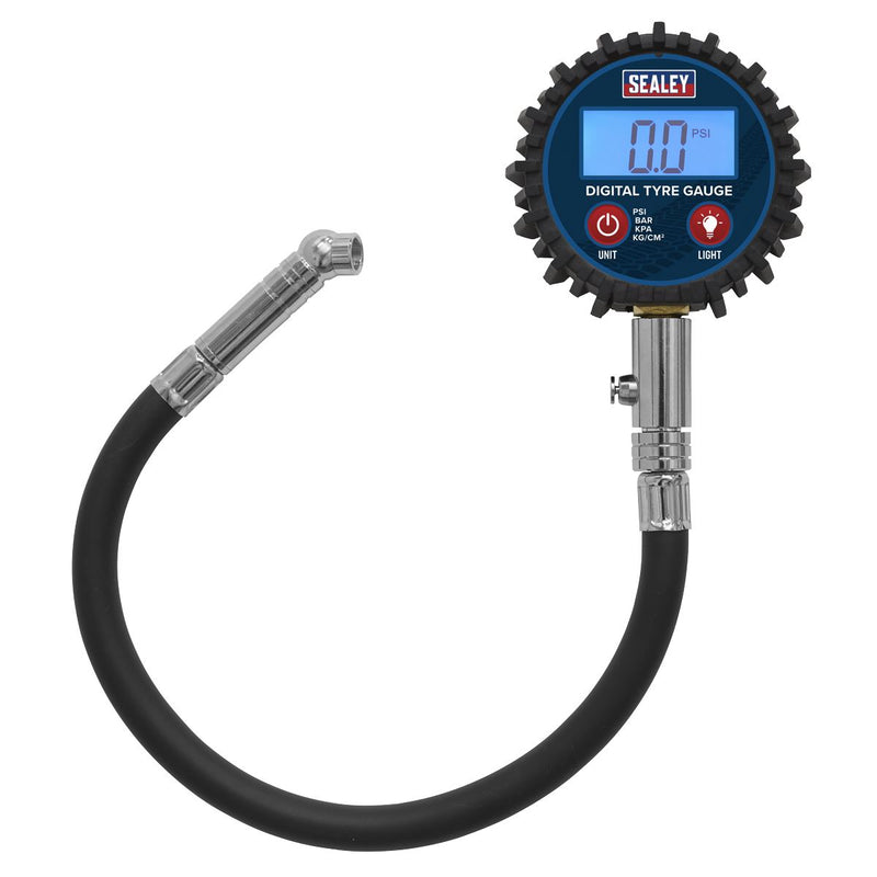 Sealey Digital Tyre Pressure Gauge with Push-On Connector TST002 Sealey - Dynamic Drive